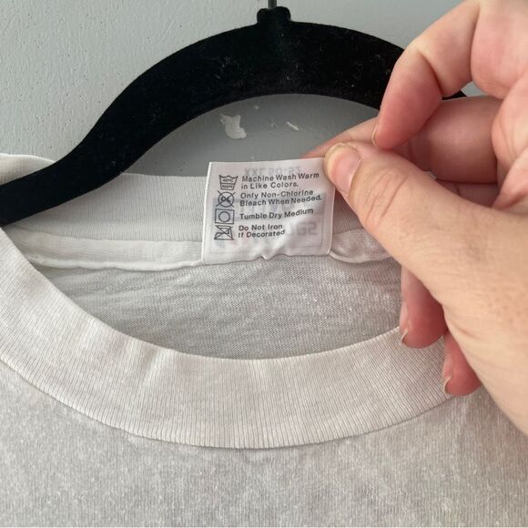 Vintage Single Stitch Graphic Tshirt Potawatomi Home Coming White Black Size XXL - Picture 7 of 9